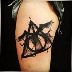 дары смерти тату 19.01.2020 №045 -deathly hallows tattoo- tattoovalue.net