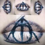 дары смерти тату 19.01.2020 №047 -deathly hallows tattoo- tattoovalue.net