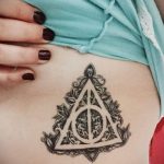 дары смерти тату 19.01.2020 №058 -deathly hallows tattoo- tattoovalue.net