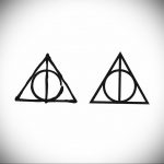 дары смерти тату 19.01.2020 №070 -deathly hallows tattoo- tattoovalue.net