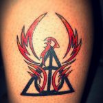 дары смерти тату 19.01.2020 №087 -deathly hallows tattoo- tattoovalue.net