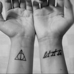 дары смерти тату 19.01.2020 №128 -deathly hallows tattoo- tattoovalue.net