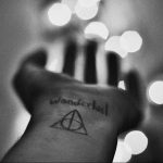 дары смерти тату 19.01.2020 №164 -deathly hallows tattoo- tattoovalue.net