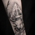 дары смерти тату 19.01.2020 №198 -deathly hallows tattoo- tattoovalue.net