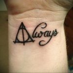 дары смерти тату 19.01.2020 №205 -deathly hallows tattoo- tattoovalue.net