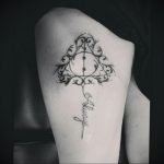 дары смерти тату 19.01.2020 №212 -deathly hallows tattoo- tattoovalue.net