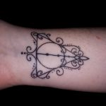 дары смерти тату 19.01.2020 №246 -deathly hallows tattoo- tattoovalue.net