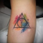 дары смерти тату 19.01.2020 №251 -deathly hallows tattoo- tattoovalue.net