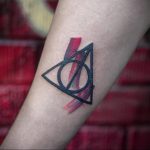 дары смерти тату 19.01.2020 №262 -deathly hallows tattoo- tattoovalue.net