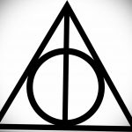 дары смерти тату 19.01.2020 №270 -deathly hallows tattoo- tattoovalue.net