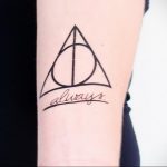 дары смерти тату 19.01.2020 №278 -deathly hallows tattoo- tattoovalue.net