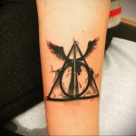 дары смерти тату 19.01.2020 №279 -deathly hallows tattoo- tattoovalue.net