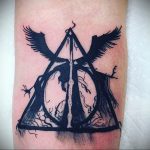 дары смерти тату 19.01.2020 №300 -deathly hallows tattoo- tattoovalue.net