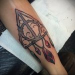 дары смерти тату 19.01.2020 №303 -deathly hallows tattoo- tattoovalue.net