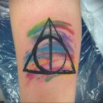 дары смерти тату 19.01.2020 №312 -deathly hallows tattoo- tattoovalue.net