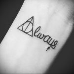 дары смерти тату 19.01.2020 №313 -deathly hallows tattoo- tattoovalue.net