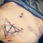 дары смерти тату 19.01.2020 №328 -deathly hallows tattoo- tattoovalue.net