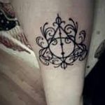 дары смерти тату 19.01.2020 №345 -deathly hallows tattoo- tattoovalue.net