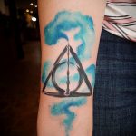 дары смерти тату 19.01.2020 №355 -deathly hallows tattoo- tattoovalue.net