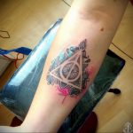 дары смерти тату 19.01.2020 №361 -deathly hallows tattoo- tattoovalue.net