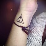 дары смерти тату 19.01.2020 №379 -deathly hallows tattoo- tattoovalue.net