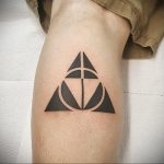 дары смерти тату 19.01.2020 №386 -deathly hallows tattoo- tattoovalue.net