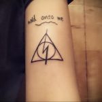 дары смерти тату 19.01.2020 №400 -deathly hallows tattoo- tattoovalue.net