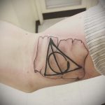 дары смерти тату 19.01.2020 №402 -deathly hallows tattoo- tattoovalue.net