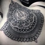 дары смерти тату 19.01.2020 №405 -deathly hallows tattoo- tattoovalue.net