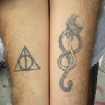 дары смерти тату 19.01.2020 №415 -deathly hallows tattoo- tattoovalue.net