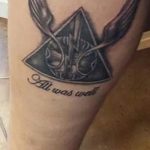 дары смерти тату 19.01.2020 №430 -deathly hallows tattoo- tattoovalue.net