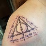 дары смерти тату 19.01.2020 №450 -deathly hallows tattoo- tattoovalue.net