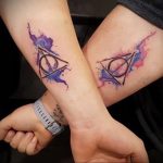 дары смерти тату 19.01.2020 №451 -deathly hallows tattoo- tattoovalue.net