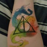 дары смерти тату 19.01.2020 №471 -deathly hallows tattoo- tattoovalue.net