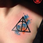 дары смерти тату 19.01.2020 №477 -deathly hallows tattoo- tattoovalue.net