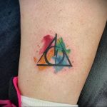 дары смерти тату 19.01.2020 №482 -deathly hallows tattoo- tattoovalue.net