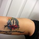 дары смерти тату 19.01.2020 №516 -deathly hallows tattoo- tattoovalue.net