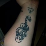 дары смерти тату 19.01.2020 №524 -deathly hallows tattoo- tattoovalue.net