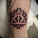 дары смерти тату 19.01.2020 №527 -deathly hallows tattoo- tattoovalue.net