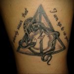 дары смерти тату 19.01.2020 №530 -deathly hallows tattoo- tattoovalue.net