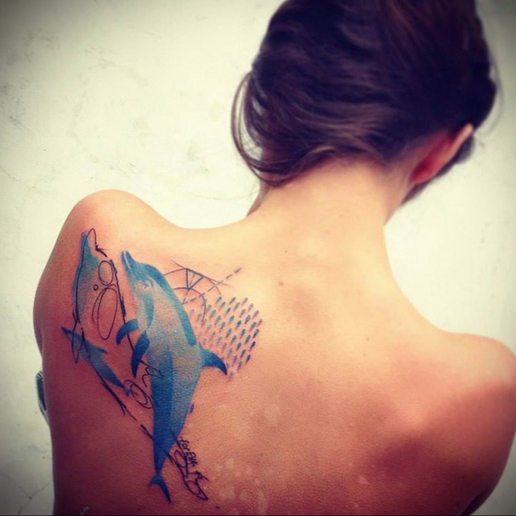 dolphin tattoo photo 21.04.2020 №023 -dolphin tattoo- tattoovalue.net