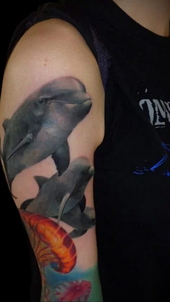 dolphin tattoo photo 21.04.2020 №104 -dolphin tattoo- tattoovalue.net
