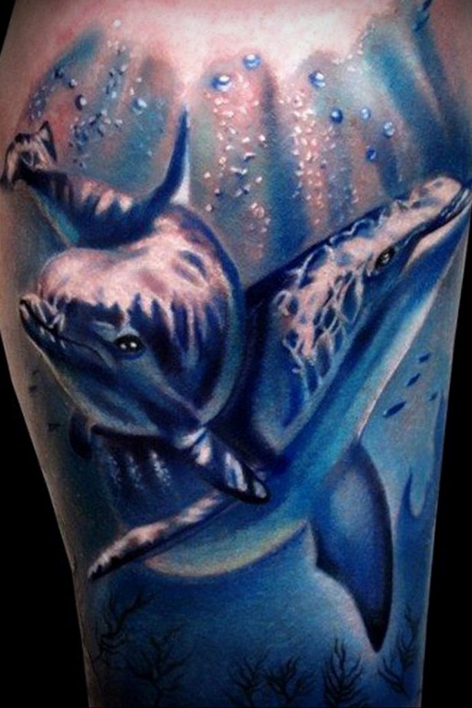 dolphin tattoo photo 21.04.2020 №177 -dolphin tattoo- tattoovalue.net