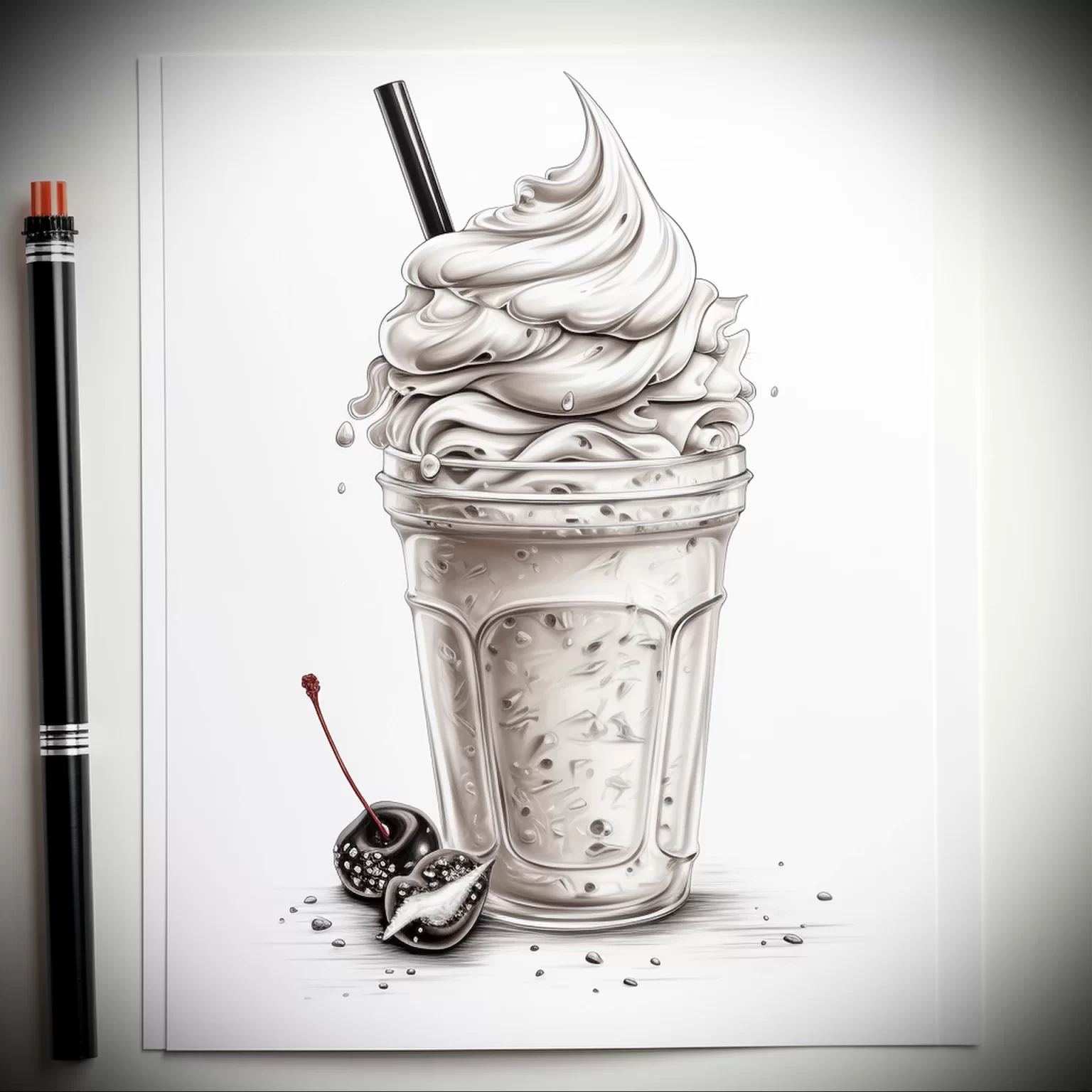 milkshake tattoo example drawing - 12.11.2023 tattoovalue.net 053