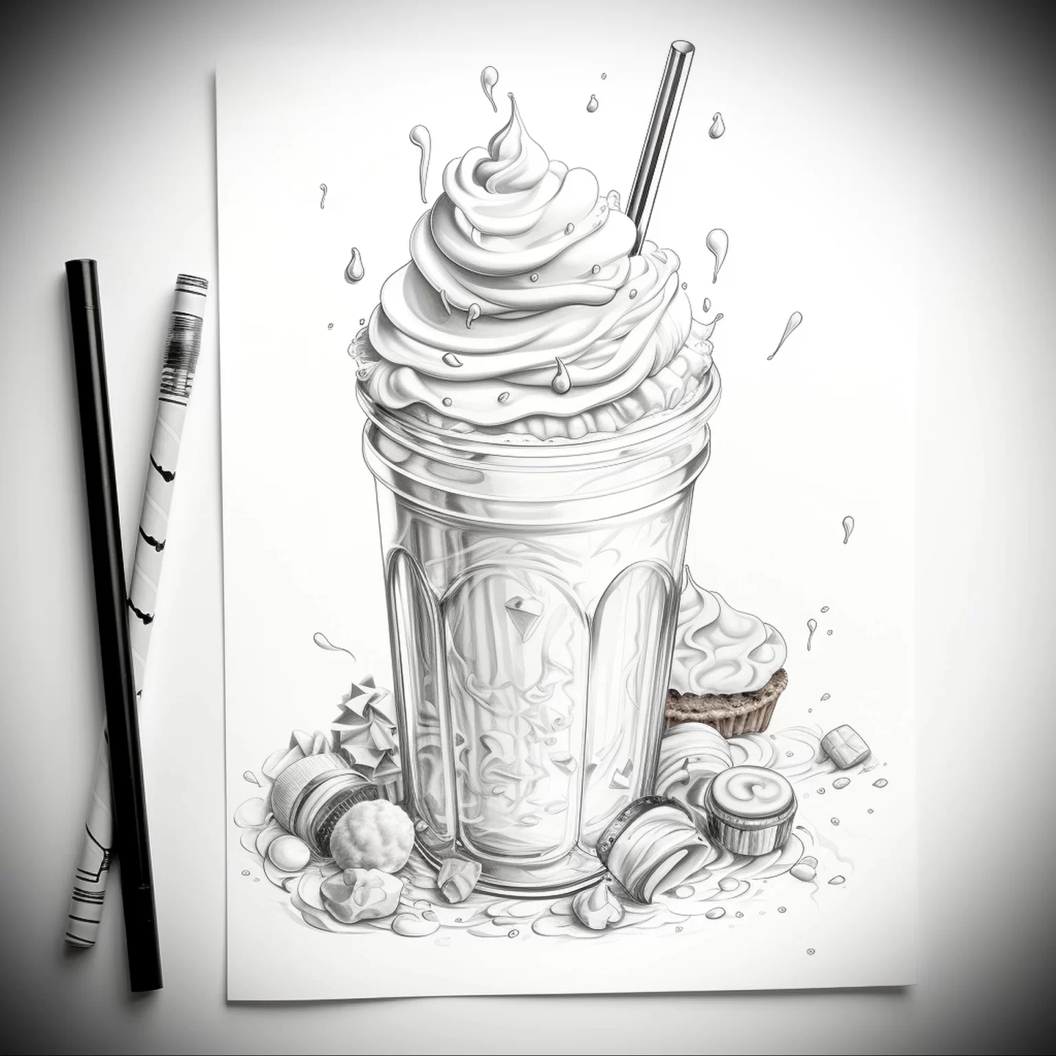 milkshake tattoo example drawing - 12.11.2023 tattoovalue.net 054