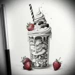 milkshake tattoo example drawing - 12.11.2023 tattoovalue.net 055