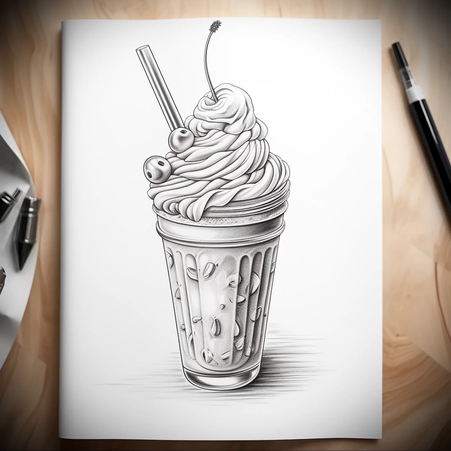 milkshake tattoo example drawing - 12.11.2023 tattoovalue.net 060