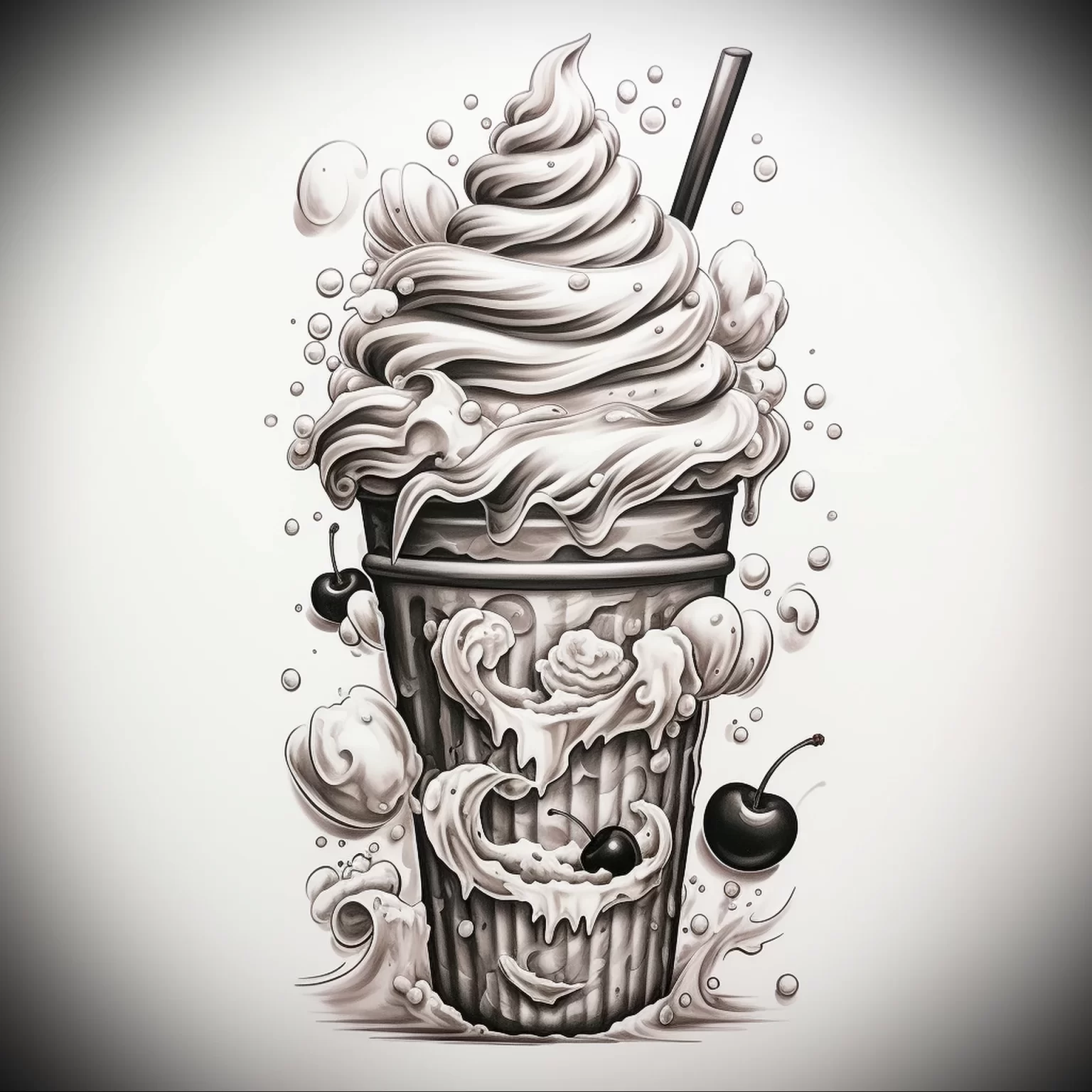 milkshake tattoo example drawing - 12.11.2023 tattoovalue.net 063