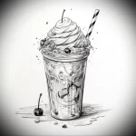 milkshake tattoo example drawing - 12.11.2023 tattoovalue.net 066