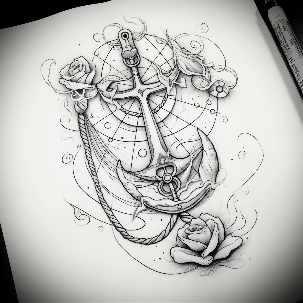 Tattoo Anchor Sketches - 10.12.2023 tattoovalue.net 021